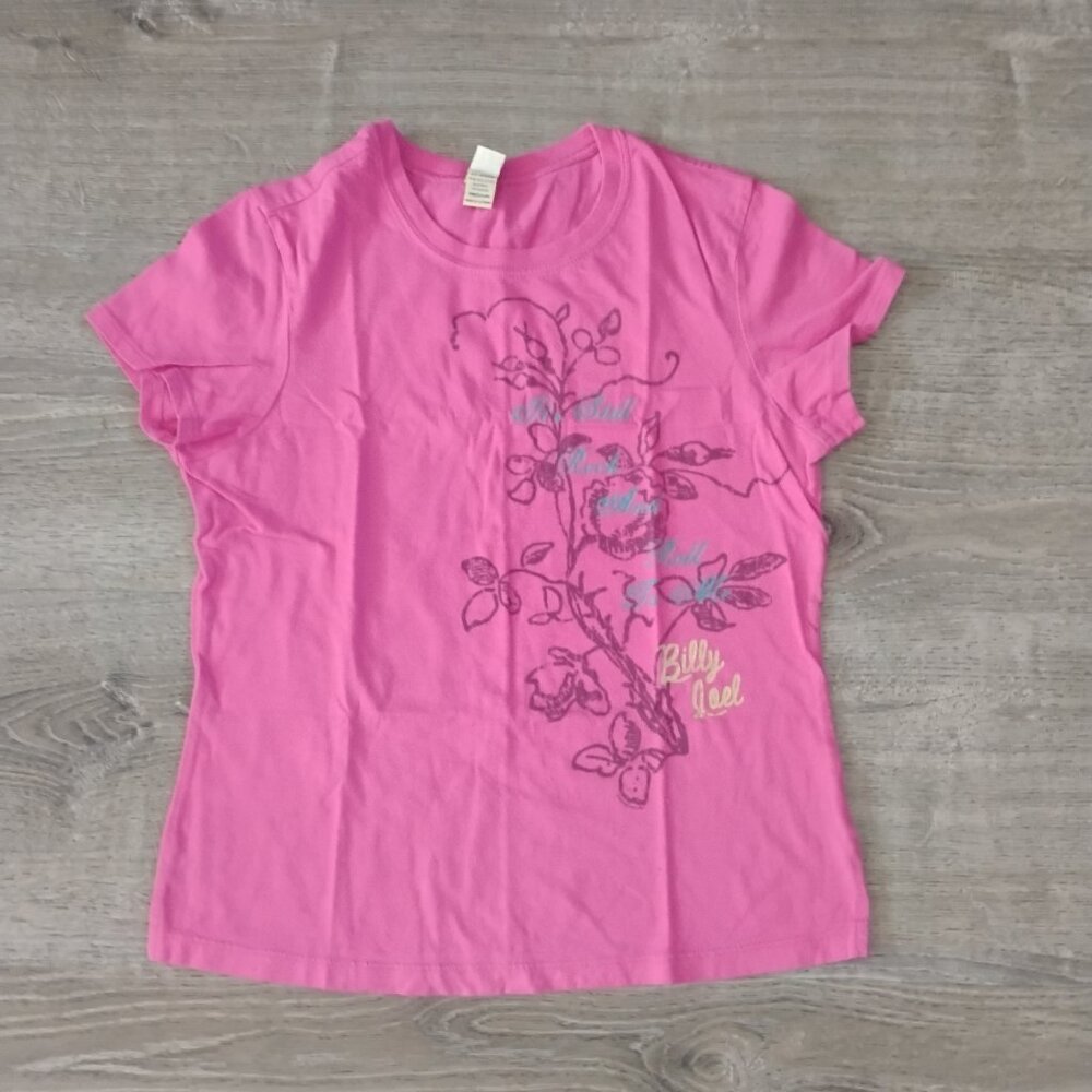 Billy Joel "It's Still Rock and Roll to Me" Pink Floral Tee - Kavio - Large